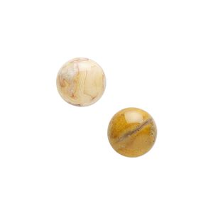 Crazy lace agate 1pkg6, calibrated round cab natural 10mm