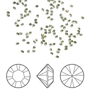 Chaton 12pk peridot foil back, Crystal Passions&reg; Regenerated 1.5-1.6mm round PP9 1028
