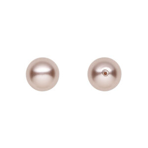 Pearl 1pkg4 vintage rose, Crystal Passions&reg; 10mm half-drilled round 5818