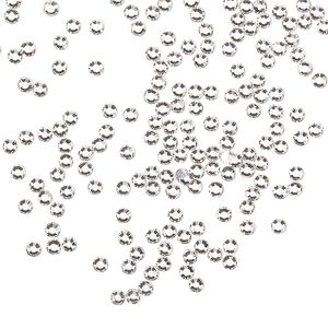 Flat back, Dance With Me&trade; crystal rhinestone, crystal clear, foil back, 1.9-2.1mm rose, SS6. Sold per pkg of 144 (1 gross).