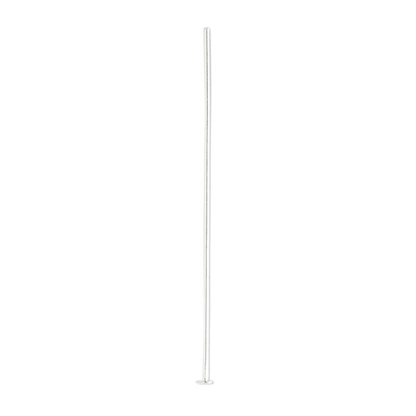 Head pin 1pkg100 silver-plated, 1.5 inch, 21 gauge brass image number 0