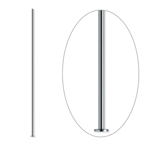 Head pin 1pkg100 gunmetal-plated, 1.5 inch, 24 gauge brass image number 0