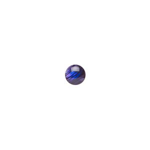 Cabochon, paua shell (dyed / coated), purple, 6mm calibrated round, Mohs hardness 3-1/2. Sold per pkg of 10.