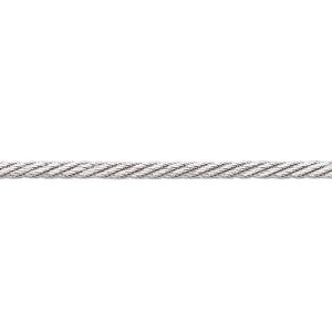 Beading wire, Accu-Flex&reg; twisted cable wire, imitation rhodium-plated stainless steel, 343 strand, 0.09-inch (2.3mm) diameter. Sold per 20-inch strand.