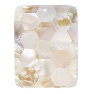 Black lip shell / gold lip shell / mother-of-pearl shell 1pkg1, top-drilled 1sided flat rectangle focal 38x29mm-39x30mm