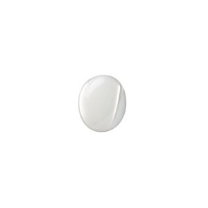 Cabochon, mother-of-pearl shell (bleached), white, 12x10mm calibrated oval. Sold per pkg of 4.