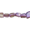 Mother-of-pearl shell 1pkg1, triangle tube bead 15 inch lilac and tan 8x7mm-10x9mm image number 0