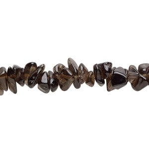Smoky quartz 1pkg1, chip bead 34 inch small to medium