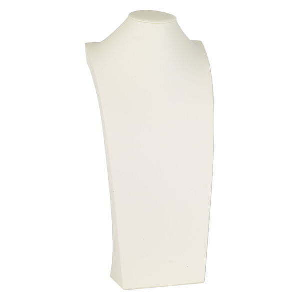 Display, necklace, leatherette, cream, 21 x 9-1/2 x 5 inches. Sold individually. image number 0