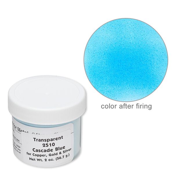 Enamel, Vitrearc&copy;, pkg/2-ounce jar, transparent cascade blue, (2510). image number 0