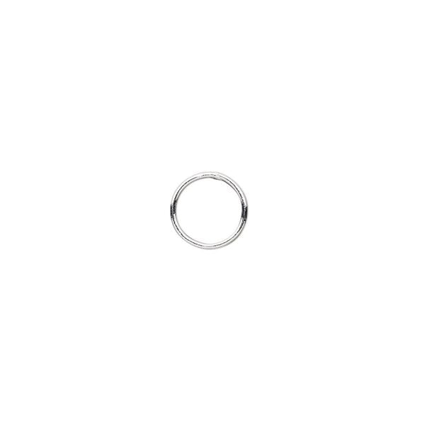 Jump ring 1pkg20 sterling silver, 8mm soldered closed round, 22 gauge / 7mm inside diameter image number 0