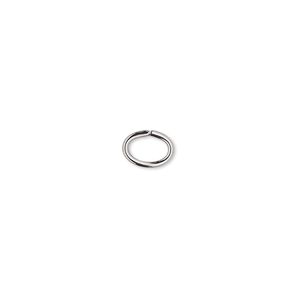 Jump ring 1pkg1000 gunmetal-plated, 7x5mm oval, 18 gauge / 5.5x3.2mm inside diameter / brass