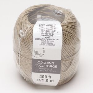 Cord jute 1pk 1mm twisted, tan 400 feet