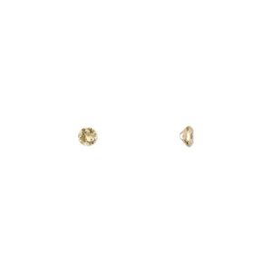 Citrine 1pkg6, hand-cut faceted round gem 3mm