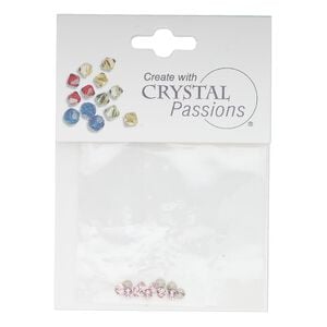 Chaton 12pk light rose foil back, Crystal Passions&reg; rhinestone PP21 1088