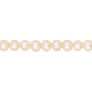 Pearl, White Lotus&trade;, cultured freshwater, peach, 4.5-5mm semi-round, B grade, Mohs hardness 2-1/2 to 4. Sold per 15-1/2" to 16" strand.