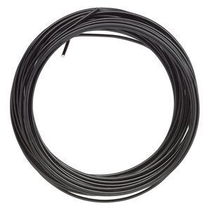 Wire, ParaWire&trade;, black enamel copper, round, 16 gauge. Sold per 15-foot section.