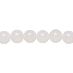 White agate 1pkg1, hand-cut round bead natural 15.5-16 inch 8mm