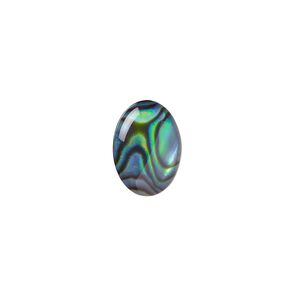 Cabochon, paua shell (coated), 14x10mm calibrated oval, Mohs hardness 3-1/2. Sold per pkg of 6.