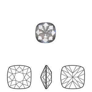Fancy stone 2pk crystal dark grey ignite LacquerPRO, Crystal Passions&reg; 10mm cushion 4470