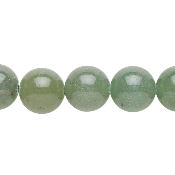 Green aventurine 1pkg1, round bead natural 15.5-16 inch 12mm image number 0