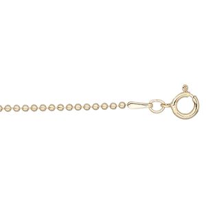 Chain 1pkg1 12Kt gold-filled ball, 1.5mm / springring clasp, Gossamer&trade; 24 inch