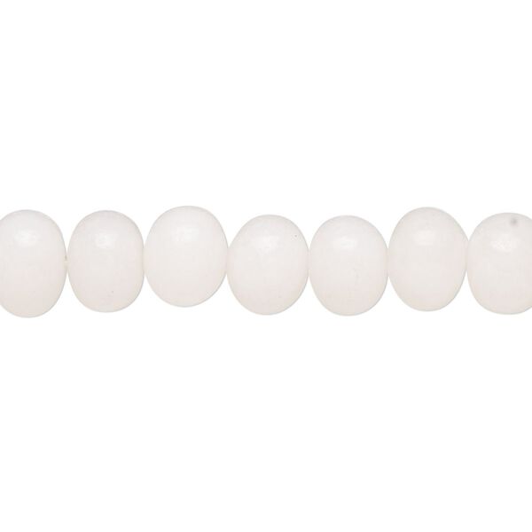 Snow quartz 1pkg1, hand-cut rondelle bead natural 14 inch 8x5mm-9x7mm image number 0