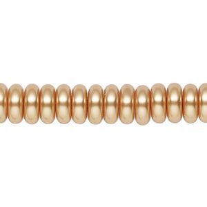 Pearl 1pk bright gold, Celestial Crystal&reg; 8x3mm rondelle 15.5-16 inch
