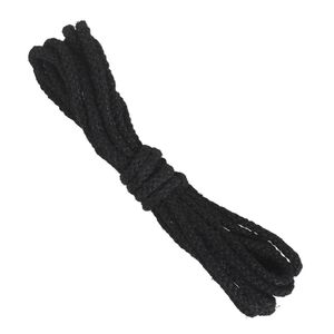 Cord, Hemptique&reg;, unpolished hemp, black, 3mm rounded braid. Sold per pkg of 2 meters.