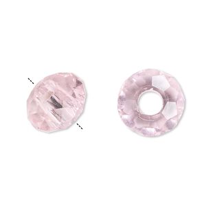 Bead 12pk 32 facets pink, Celestial Crystal&reg; Dione&reg; 14x8mm rondelle