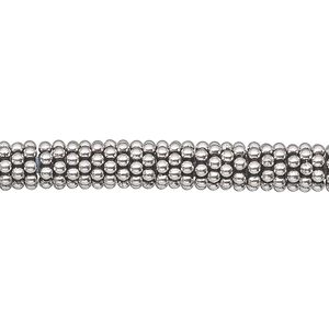 Bead 1pkg0.25troyoz sterling silver, 6x2mm rondelle, antiqued