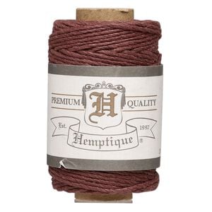 Cord, Hemptique&reg;, polished hemp, dark brown, 1mm diameter, 20-pound test. Sold per 98-foot spool.