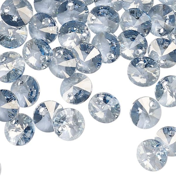 Drop 144pk crystal blue shade, Swarovski&reg; 8mm pendant mini disk 6428 image number 1