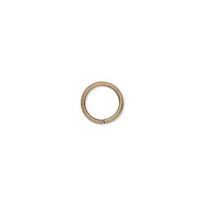 Jump ring 1pkg1000 gold-plated, 9mm round, 18 gauge / 7mm inside diameter / brass / antique