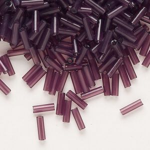 Bead, Preciosa Ornela Czech glass, bugle bead, pkg/500g, 1/4 inch, transparent amethyst, (20060).