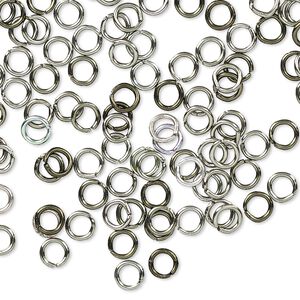 Jump ring 1pkg100 aluminum, 4.5mm round, 20 gauge / 2.9mm inside diameter / gunmetal
