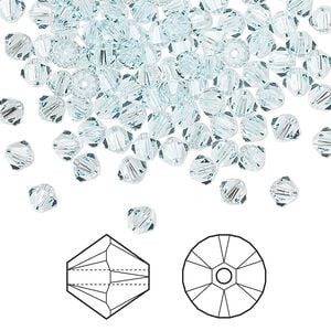 Bead 144pk light Azore, Crystal Passions&reg; 4mm bicone 5328