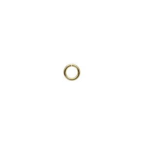 Jump ring 1pkg100 brass, 5mm round, 20 gauge / 3.4mm inside diameter