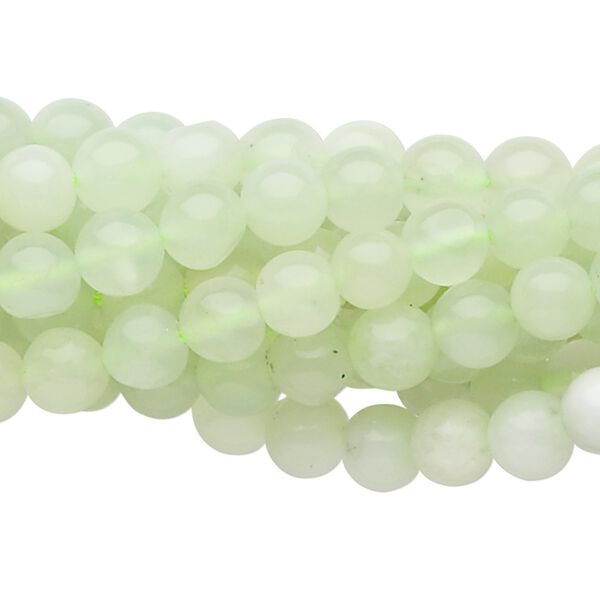 Sea green new "jade" 1pkg10, round bead natural 15.5-16 inch 6mm image number 0