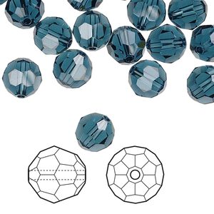 Bead 288pk Montana, Swarovski&reg; 8mm round 5000