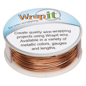 Wire, Wrapit&reg;, bright copper, dead-soft, round, 20 gauge. Sold per 0.25-pound spool, approximately 80 feet.