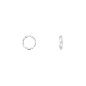 Split ring 1pkg10 sterling silver, 7mm round, 5.6mm inside diameter