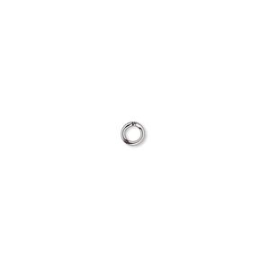Jump ring 1pkg100 gunmetal-plated, 4mm round, 20 gauge / 2.4mm inside diameter / brass