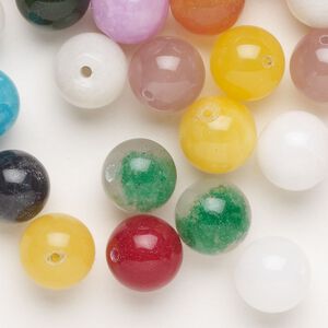 Quartz 1pkg1, round bead 2 oz mix 9-12mm