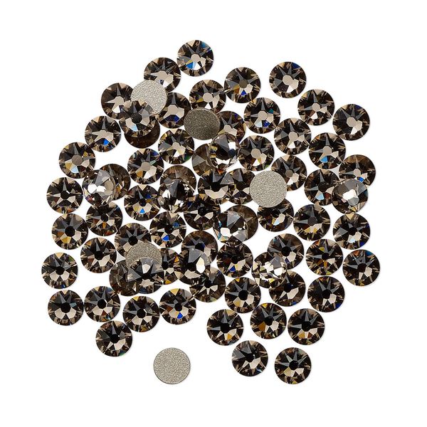 Flat back 1440pk greige foil back, Swarovski&reg; 3-3.2mm rose round SS12 2088 image number 0