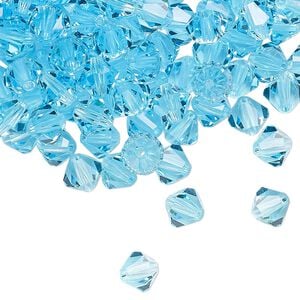 Bead 24pk aqua bohemica, Preciosa Czech crystal 6mm bicone
