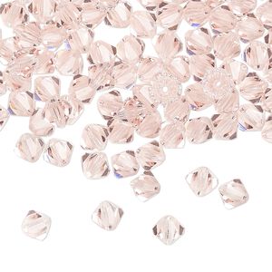 Bead 144pk light rose, Preciosa Czech crystal 5mm bicone