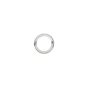 Jump ring 1pkg50 silver-plated, 10mm round / diamond wire, 16 gauge / 7.5mm inside diameter / brass