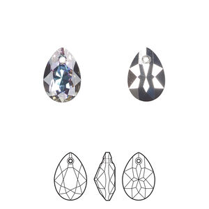 Drop 48pk crystal vitrail light P, Swarovski&reg; 11.5mm pendant pear cut 6433