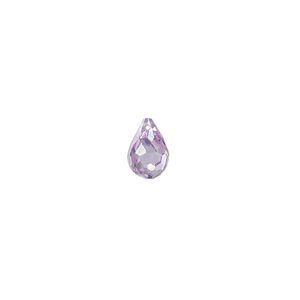 Bead, cubic zirconia, lavender, 9x6mm top-drilled faceted teardrop, Mohs hardness 8-1/2. Sold per pkg of 2.